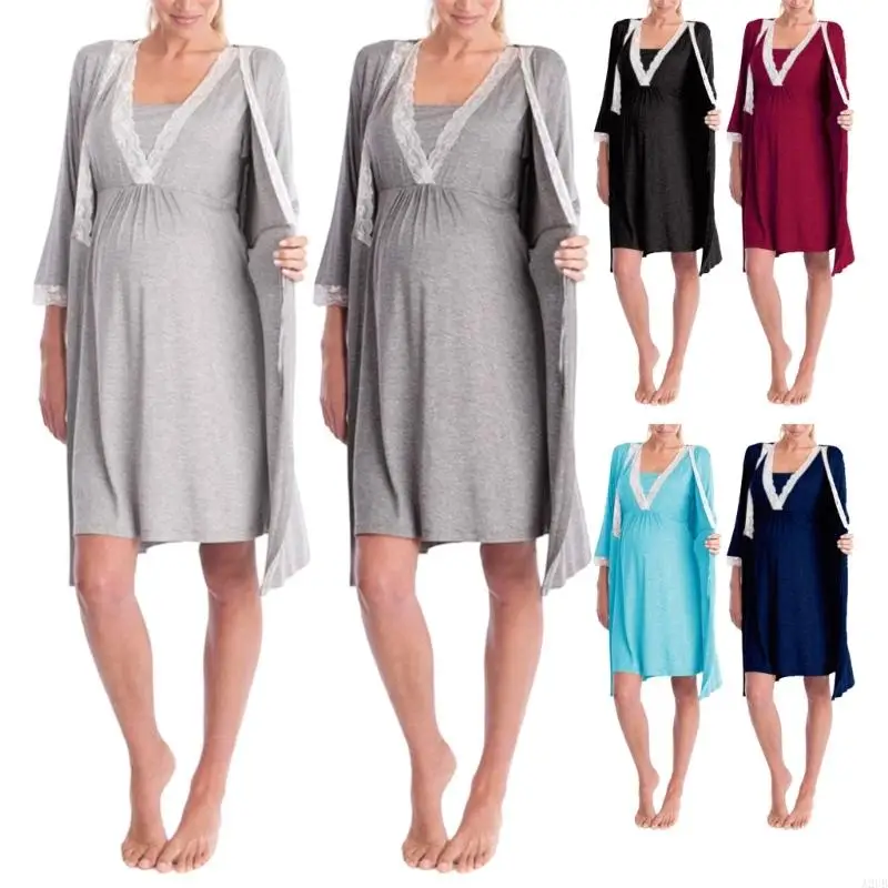 

Pregnancy Clothes Nightgown Nursing Pregnant Women Sleepwear A2UB