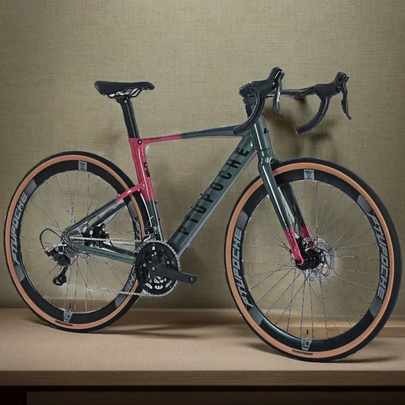 

20 Speed Dual Hydraulic Disc Brake Road Racing Bike 700C Internal Routing Disc Brake Road Bicycle Broken Wind Racing Bicicleta