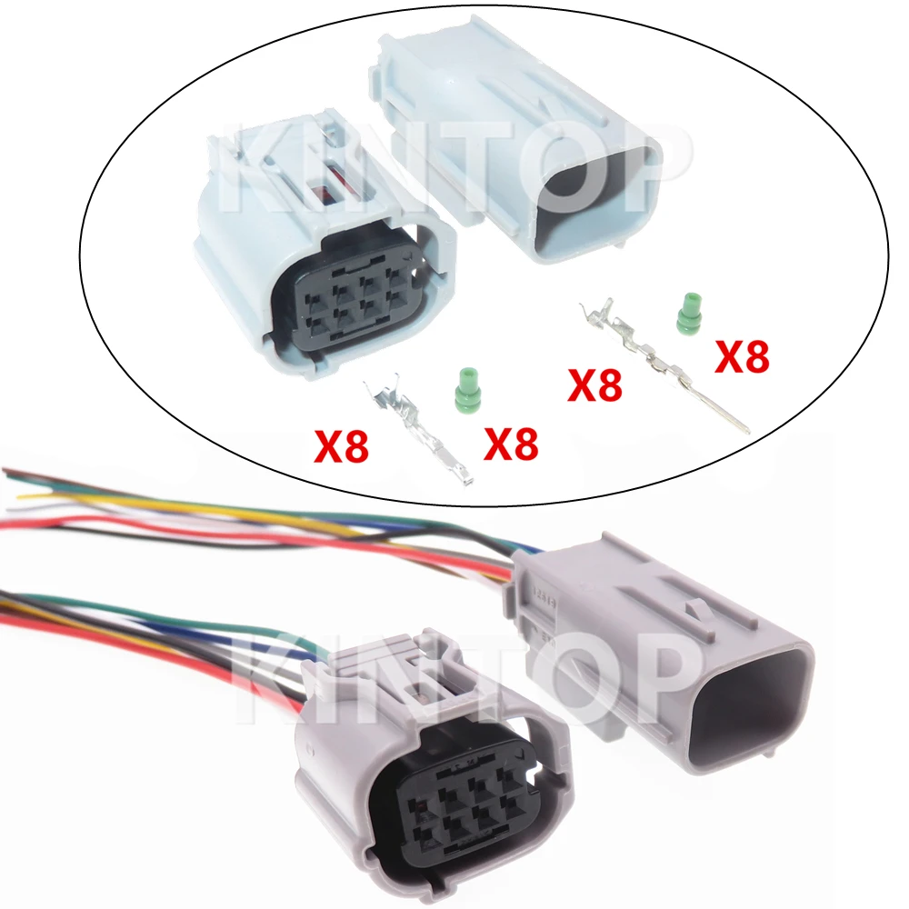 1 Set 8 Pins Automobile Reversing Radar Male Female Wire Cable Socket AC Assembly 6189-1240 6188-0779 Car Connector