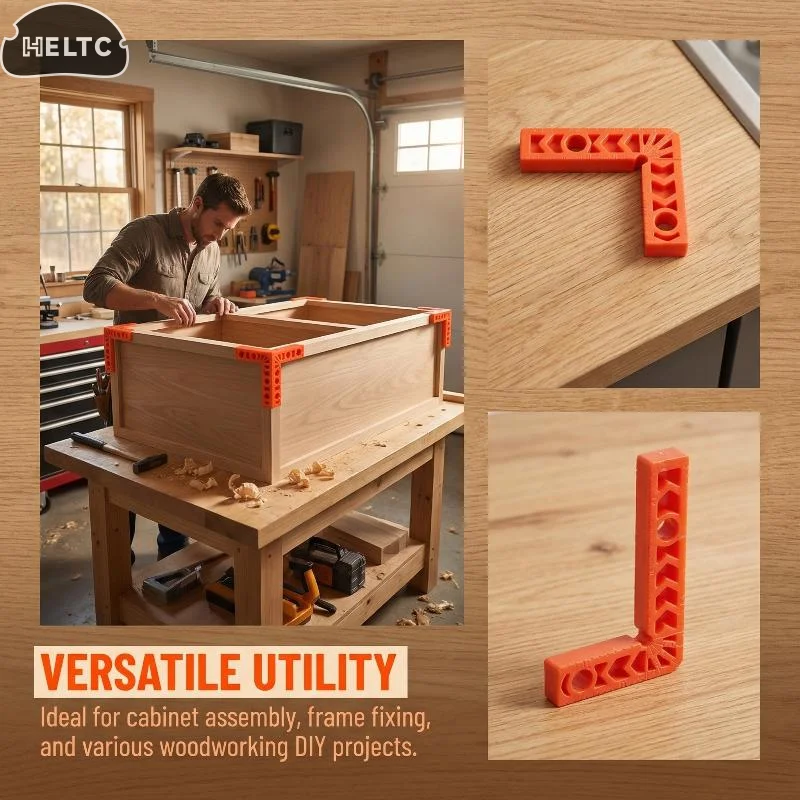 4Pcs 3in 90 Degree Right Angle Positioning Ruler L Fixing Clamp Woodworking Holder Marking Ruler Tools Auxiliary Locator