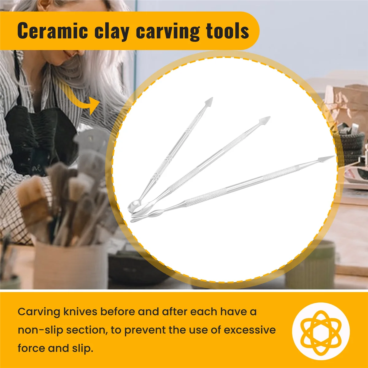 12 Pcs Wax Carvers Set Double Ended Dental Wax Modeling Sculpting Tools Dental Picks Polymer Pottery Clay Carving ToolT98C