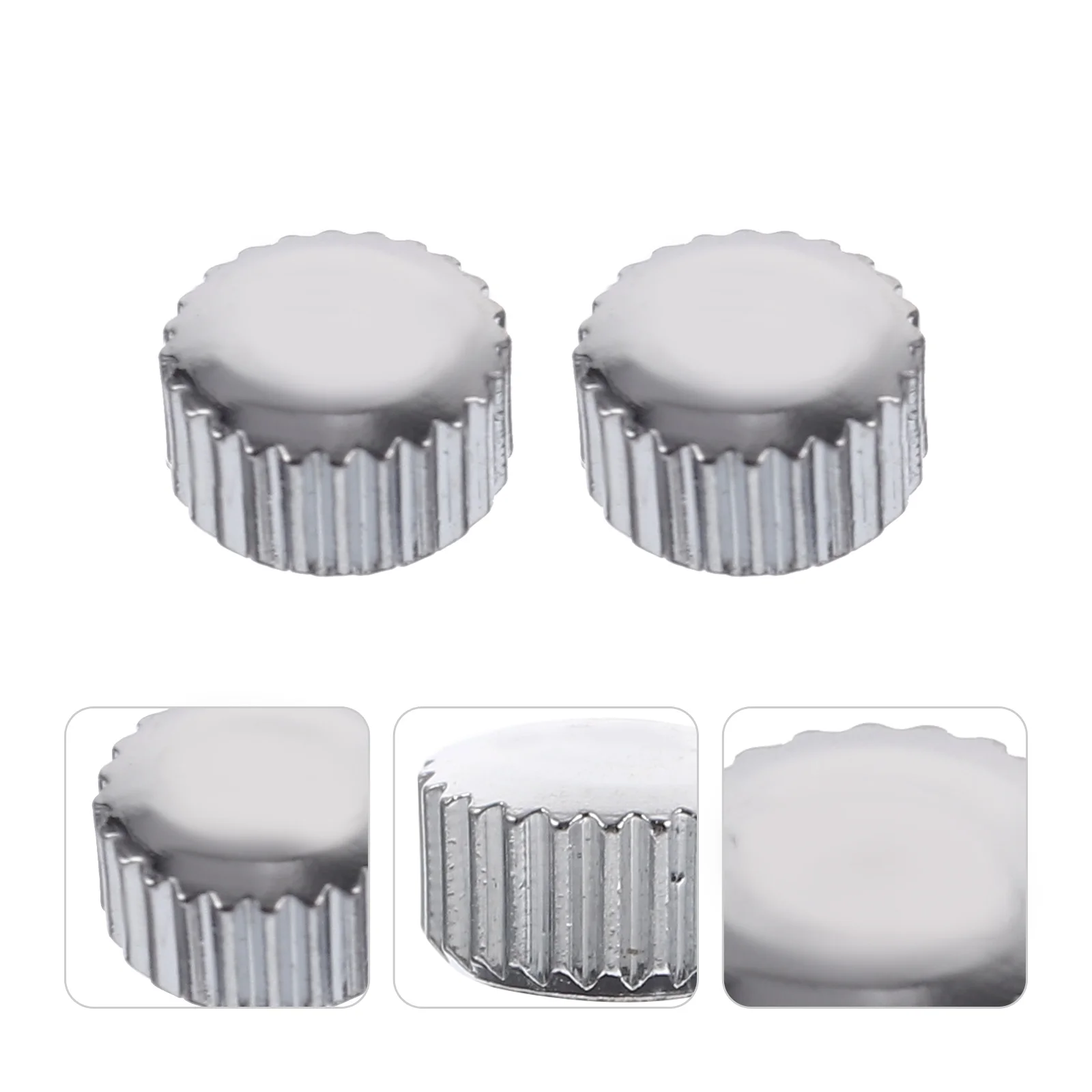 

2pcs Watch Crowns Stainless Steel Replaceable Watch Parts For Repairing Professional Watchmaker Supply Repair Tools