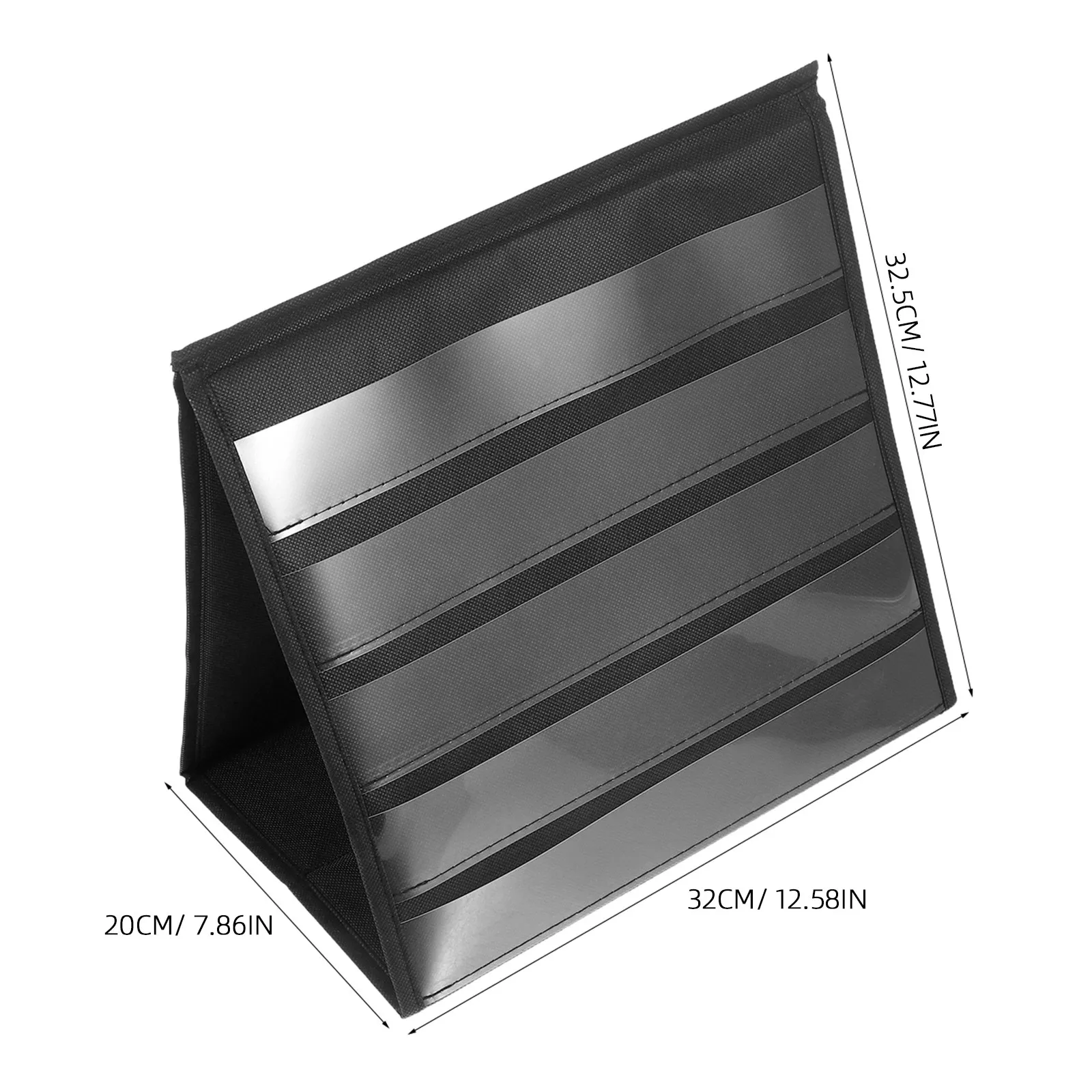 Tabletop Pocket Chart Stable Triangular Card Stand Double Sided Large Capacity Display Rack for Greeting Cards Postcards