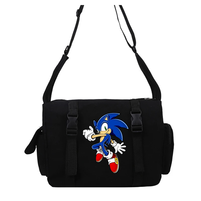 Sonics-Sac à Main à Bandoulière pour Garçon et Fille, Dessin Animé Mignon, à la Mode, Grande Capacité, Cadeau