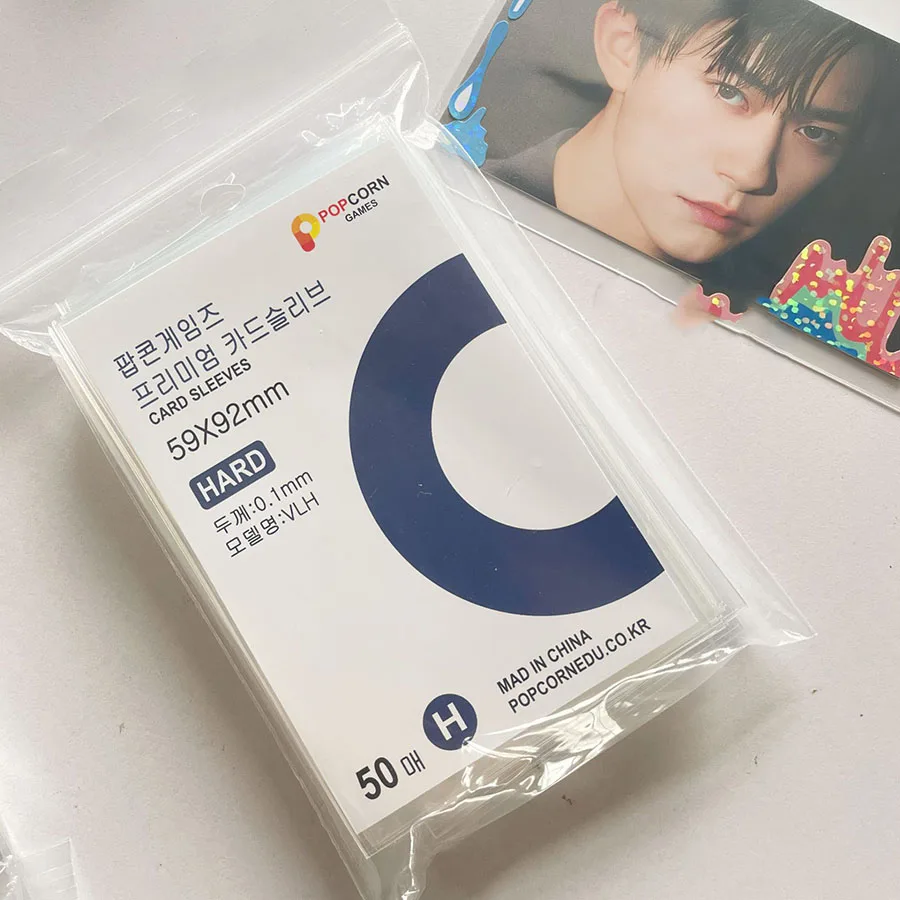SKYSONIC 50 Stück/Packung transparente Hüllen, 56 x 87 mm/59 x 92 mm/70 x 100 mm Topload Kpop-Taschen, Postcatds Idol-Kartenhalter – Detail 7