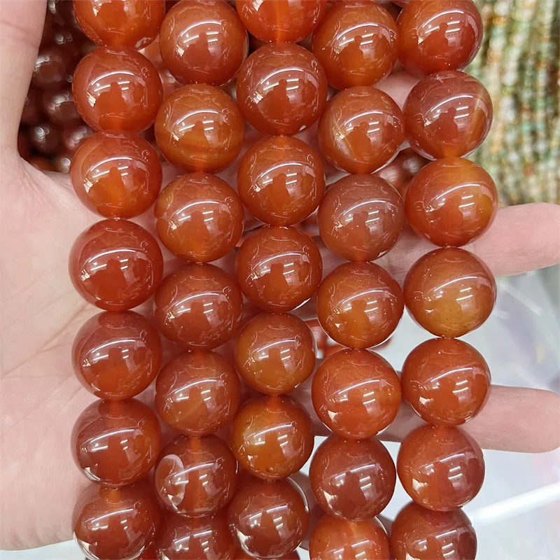 

20 мм красный агат, круглые свободные бусины для женщин, большой размер, аксессуары из драгоценных камней, браслет «сделай сам», серьги, ожерелье, ювелирные изделия