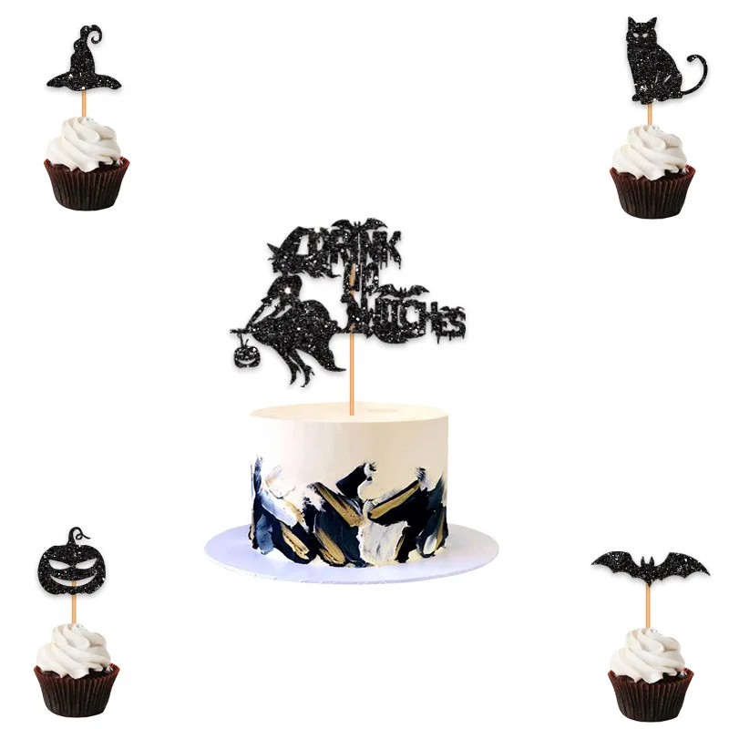 ハロウィンテーマデコレーション DRINK UP WITCHES プルフラッグ プルフラワーハット 魔女コウモリ スパイラルハンギングデコレーション