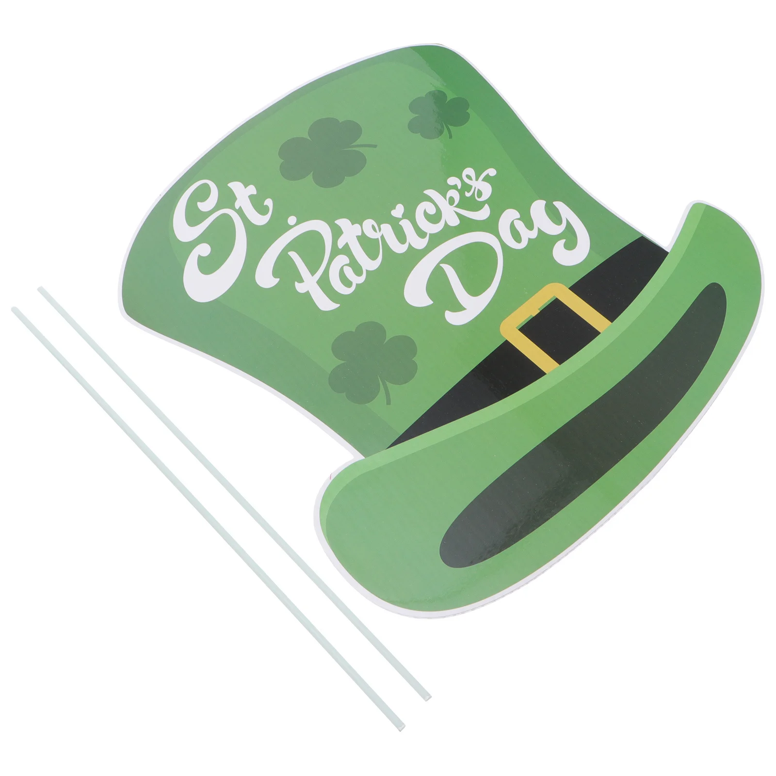 

St Patrick's Day Yard Sign Outdoor Garden Decoration Hat Lawn Stake Festival Party Decoration Festival Yard Signs