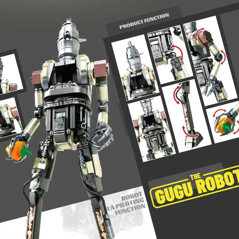 

654 шт. MOC технические классические фильмы GUGU робот строительные блоки кирпичи сборка модель DIY игрушки для детей подарочный набор на день рождения
