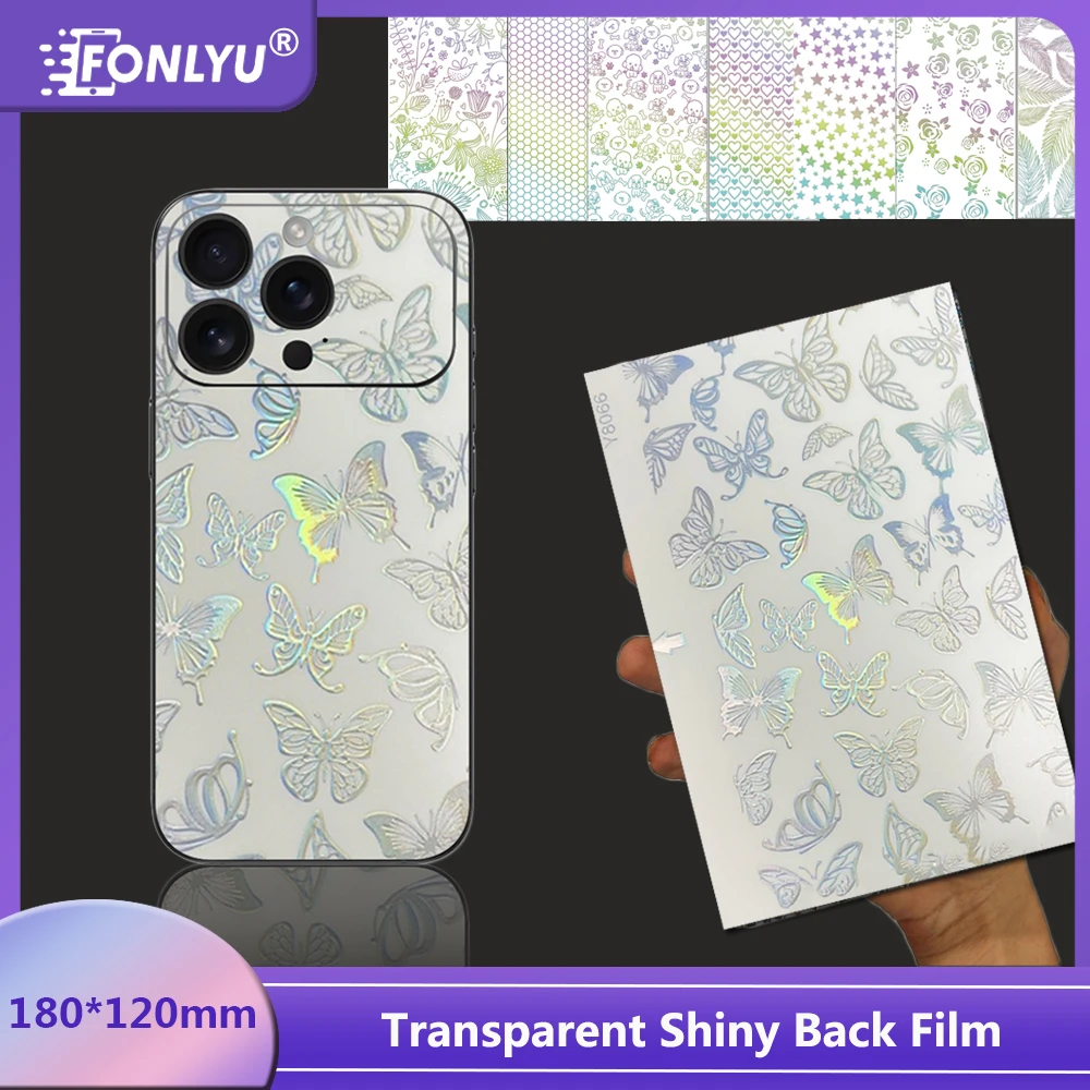 

FONLYU 50pcs Transparent Phone Skin Stickers Rear Micas for Screen Protector Cutting Machine Laser Printing Decoration Films