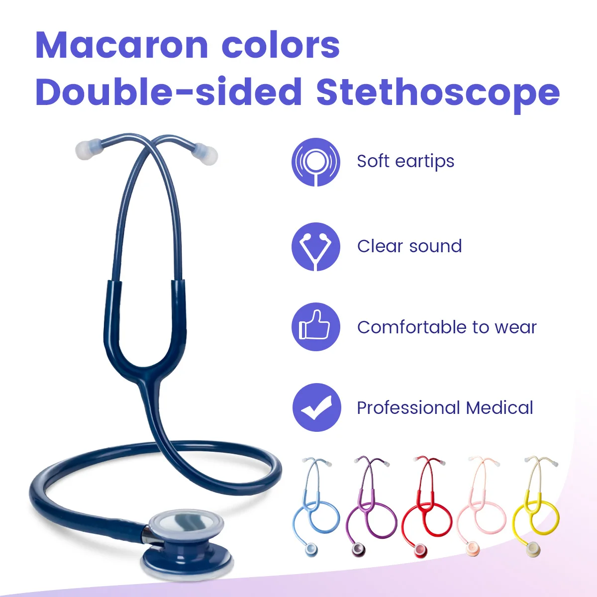 Professional Cardiology Stethoscope Double Head Stethoscope Medical Equipment Equipo Medico Doctor Nurse Student Stethoscope
