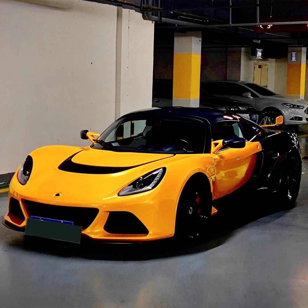 

SUPER METALLIC SAFFRON YELLOW PET Car Sticker Vinyl Film Decal Bubble Free Auto Wrap Accessories Exterior Interior Decoration