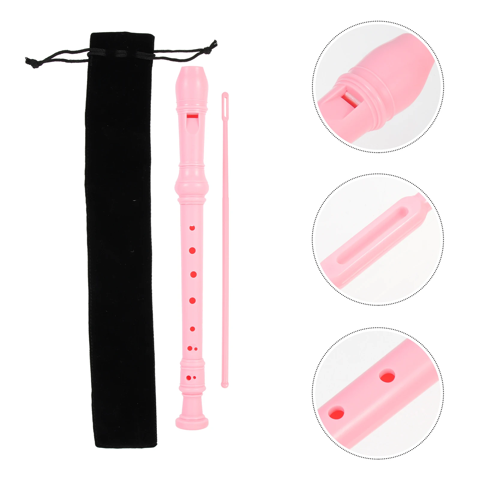 

1 set 1 Set Abs Beginner Clarinet 8-Hole Wind Instrument Student Practice Musical Lightweight Soprano Recorder For Adults