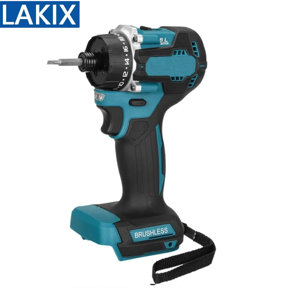 

Бесщеточная электрическая отвертка 1000 Вт 1/4 дюйма, 280 нм, 20 + 1 крутящий момент, аккумуляторная электрическая дрель, электроинструмент для батареи Makita 18 В