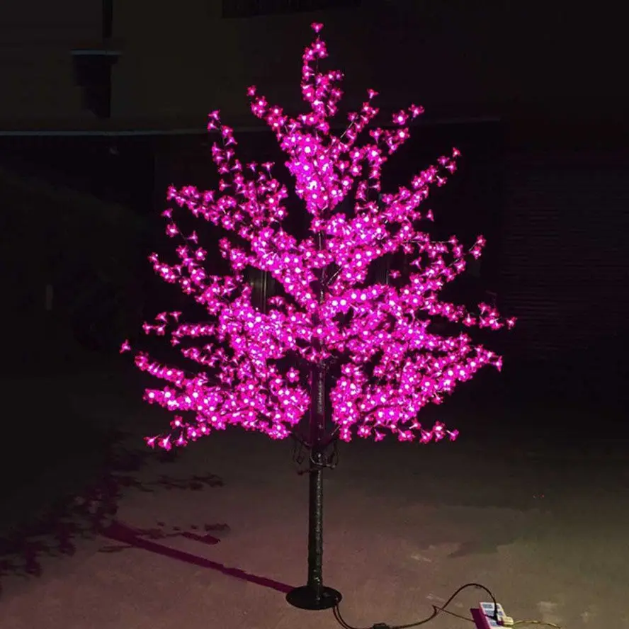 LED Artificial Cherry Blossom Tree Light, Christmas Light, Outdoor Use, 110 V, 220V, 6.5ft Height, 110 V, 220V, 1152Pcs