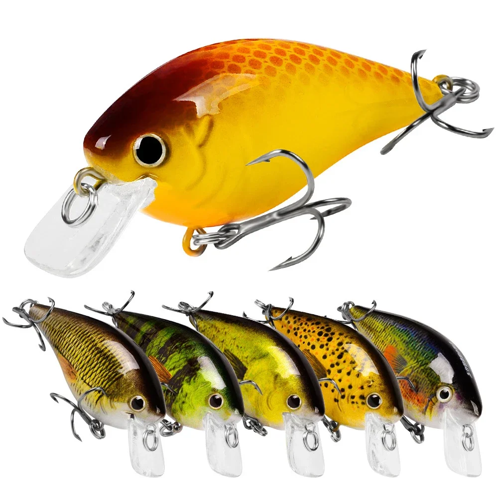 Diving Fishing Lures, Crank Wobblers, Minnow, Artificial Bass Bait, Square Bill Crankbait, Hard Lures with Gift Box, 7cm, 13g