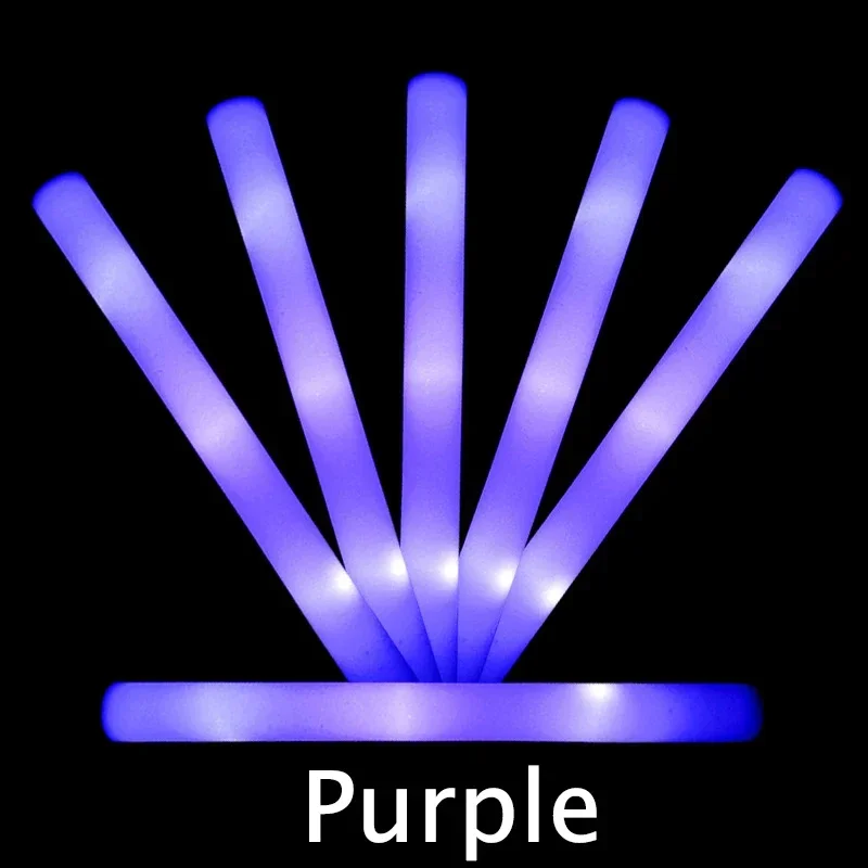 1-50PCS LED Glow Sticks Bulk Kleurrijke RGB Glow Foam Stick licht Stick Cheer Tube Donker licht voor concerten Verjaardag Bruiloft