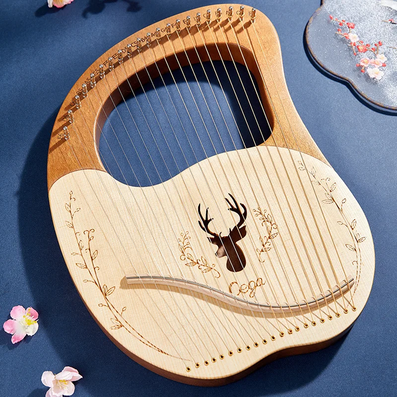 Lyre 16/19 /24 Strings Lyre Harp Piano Wooden Mahogany  Musical Instrument 16/19/24 Strings Lyre Piano With Storage Bag