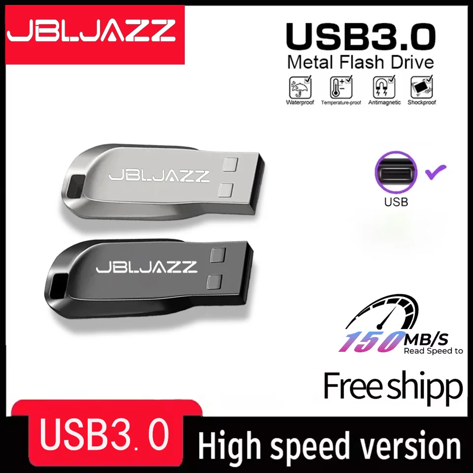 

High-Speed Metal USB Flash Drive 3.0 Large Capacity 512GB 256GB 128GB 64GB Memory Stick for Business Gifts