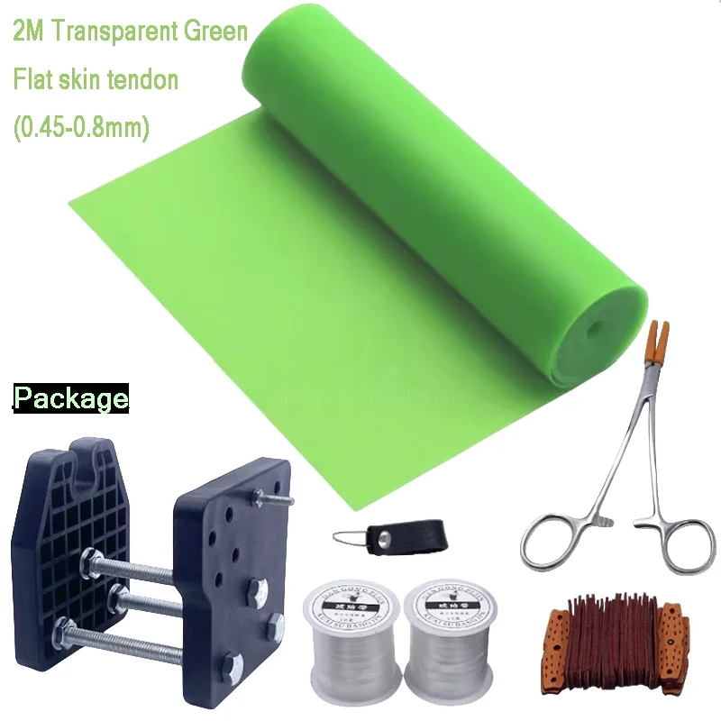 

Transparent Green 200x15cm Slingshot Rubber Bandhigh Rebound Wear-resistant Flat Rubber Band Shooting Slingsshot Accessories