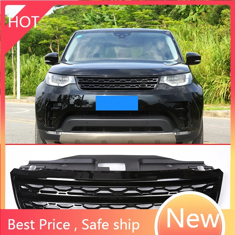 For Land Rover Discovery 5 2017 2018 L462 LR5 Gloss Black Main Heart Body Kit Car Front Grille Trim Replacement Exterior Parts