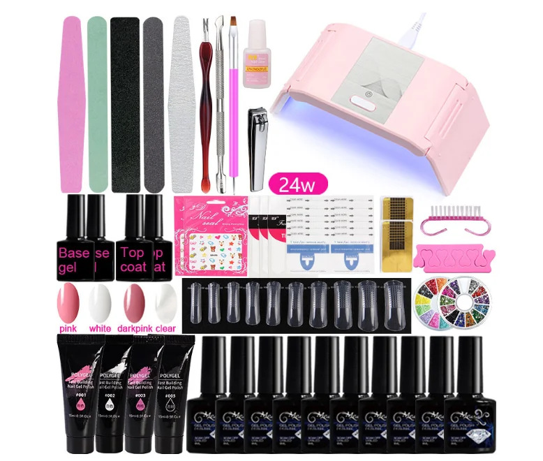 Practical Portable Lamp LED UV Gel Nail Polish Kits Dry Nail Kit Manicure Nail Tool Set for Salon