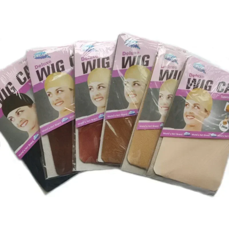 

High Quality Wig Cap Brown/Black/Blonde Stocking Caps To Christmas Cosplay 400Pcs(200Packs) Elastic Liner Mesh For Making Wigs