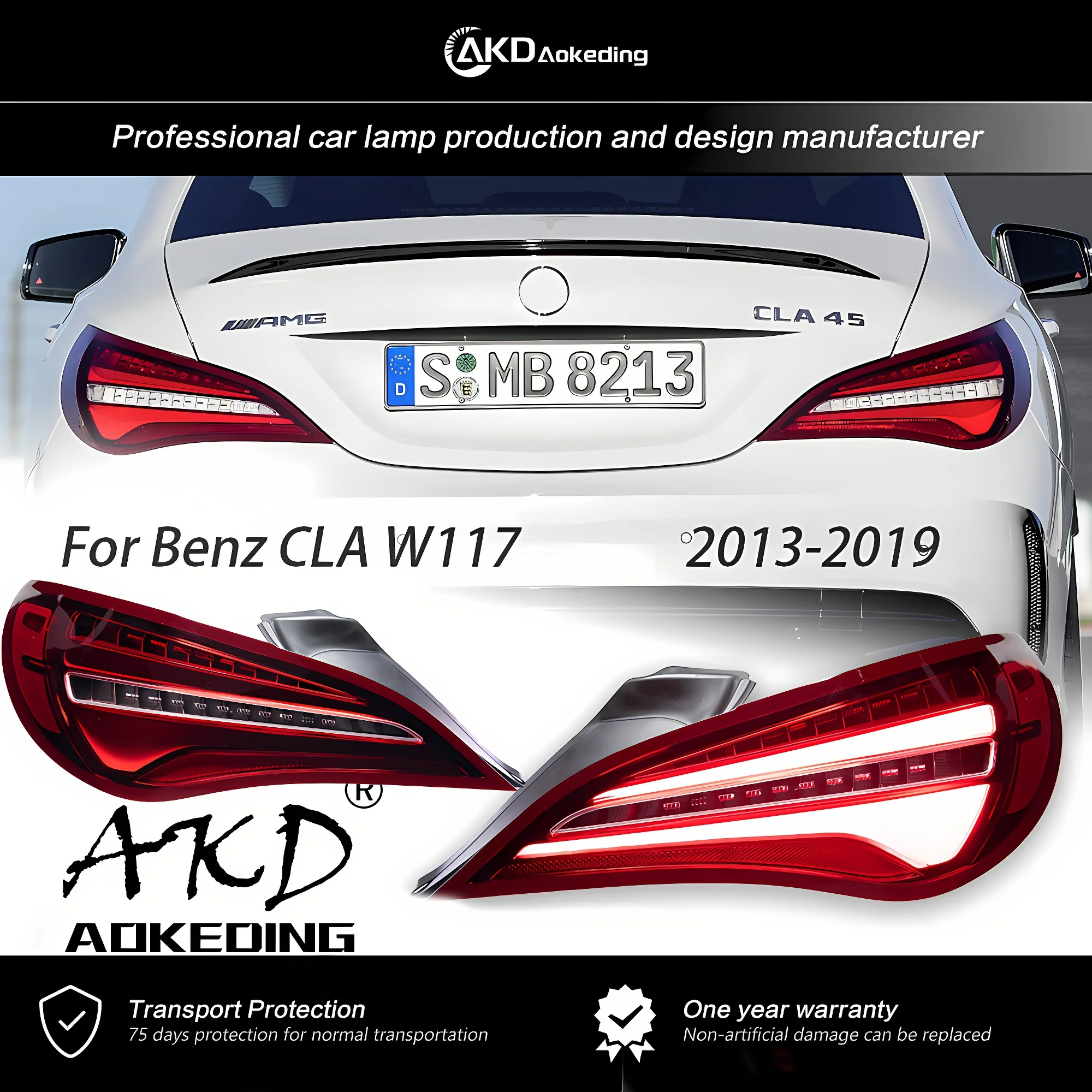 

AKD Tail Lamp For Benz CLA W117 LED Tail Lights 2013-2019 CLA180 CLA200 Fog Lights Day Running Light DRL Tuning Cars Accessories