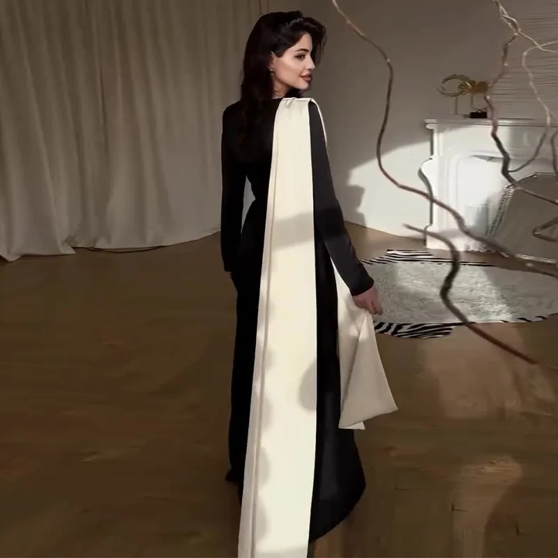 Ele Color Blo Design Faionable femmes Dr automne 2024 jupe Midi tricoté Polyester longue robe de bal Sve