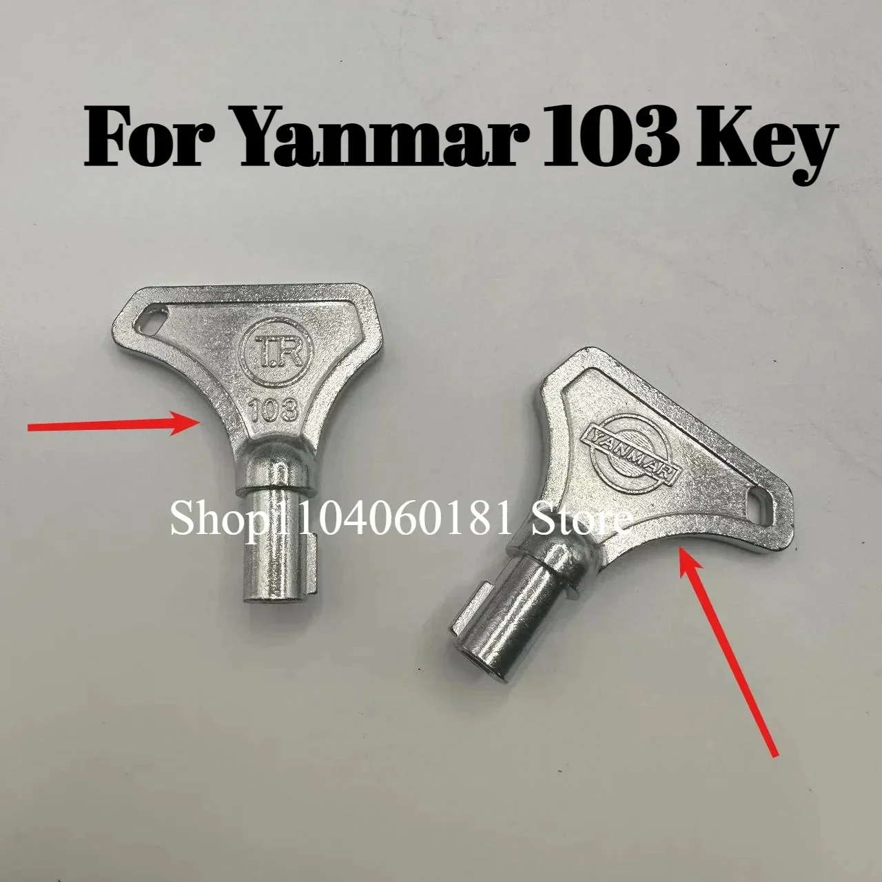 2PCS 123482-91291  Ignition Key For Yanmar Marine 301 Keys