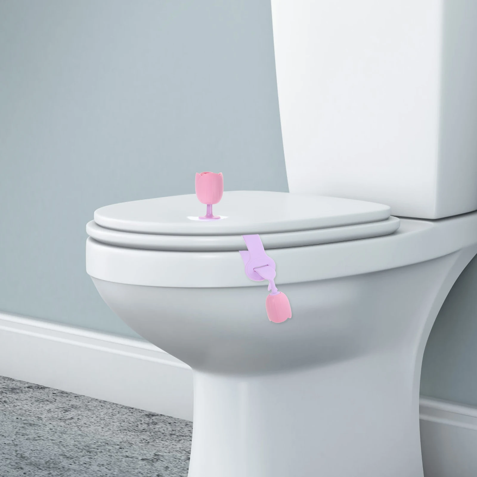 

1 set 1 Set Silicone Flower Toilet Seat Handle Lifter Reusable Bathroom Accessory Home Office Hotel Lavatory Lid Tool