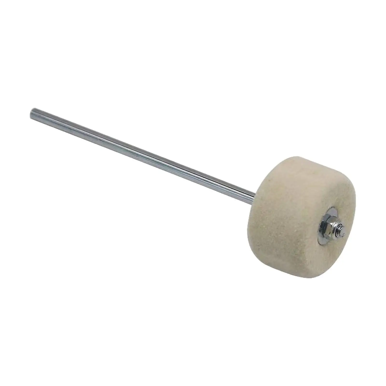 Drum Set Bass Beater Felt Head Metal Rod for Pedal Compatible with Regular Drum Kit Rehearsal Studio