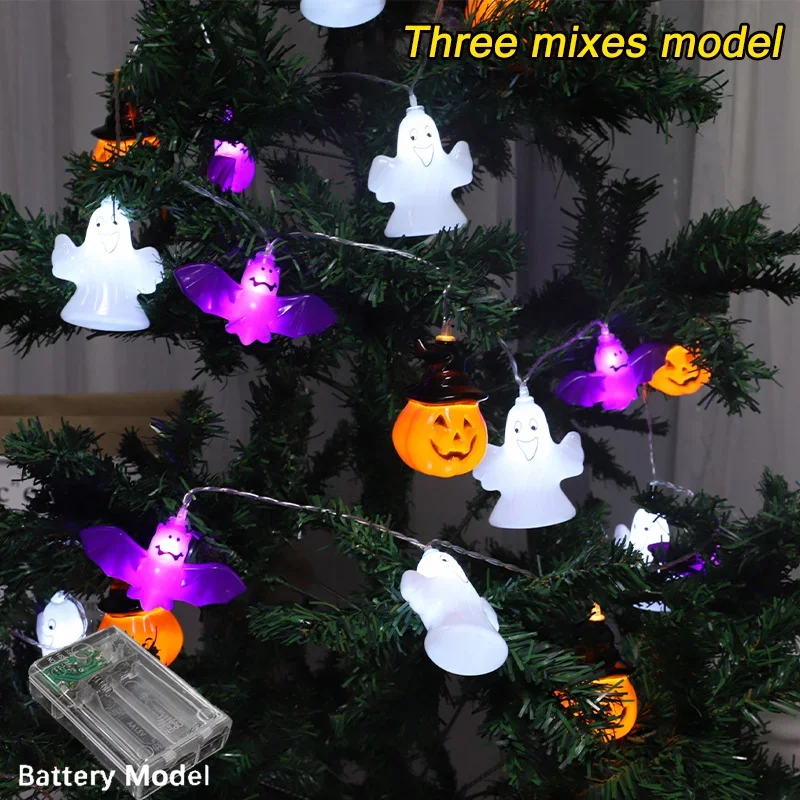 Halloween Ghost String Lights Ghost Pumpkin Light String Decoration Led Ghost Decoration String