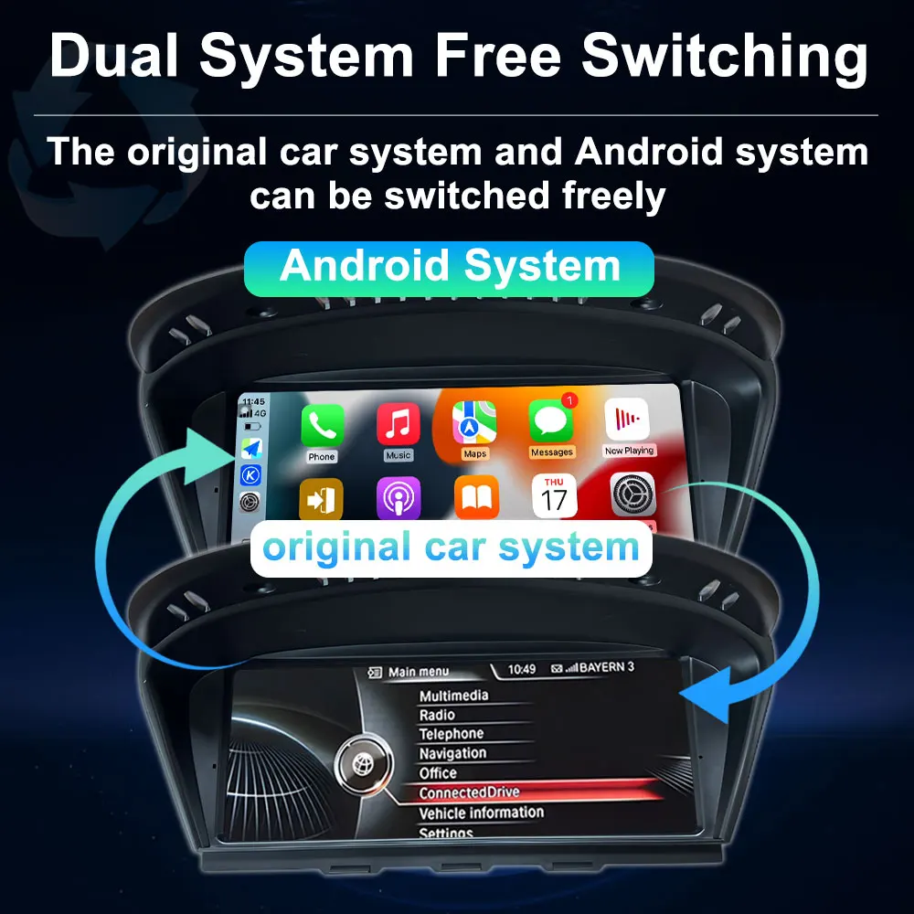 8.8 '' Car Video Multimedia Player Android 16 BT for BMW 3/5 Series E60 E61 E90 E91 E92 E93 2005 - 2012 CCC CIC System GPS Navi