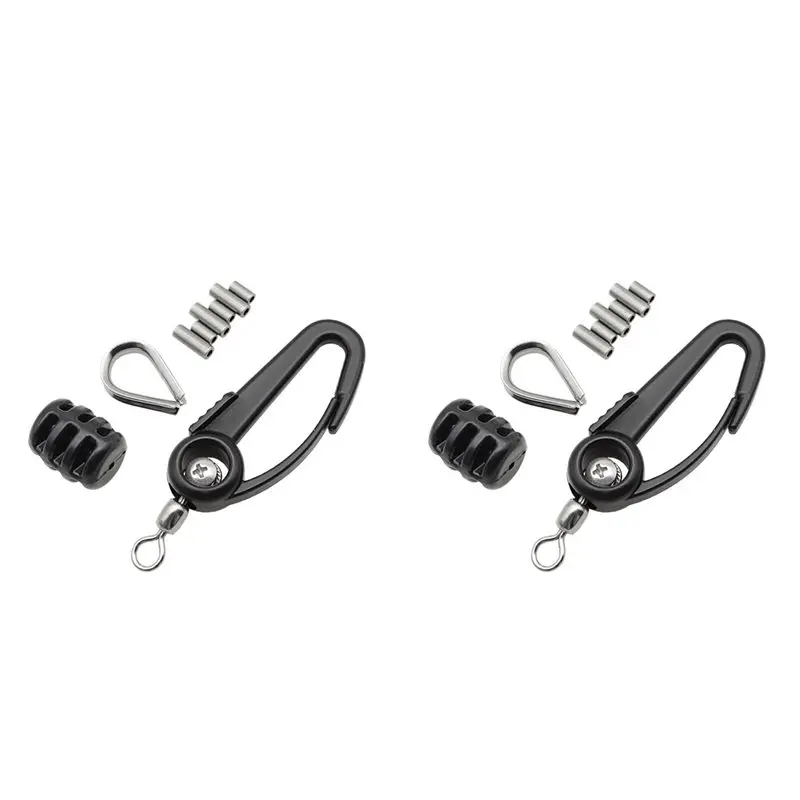 AC88-2X Downrigger Cable Terminator Kit, Complete Set With Swivel Snaps, Thimble, Soft Stop Bumper & Crimp Sleeves