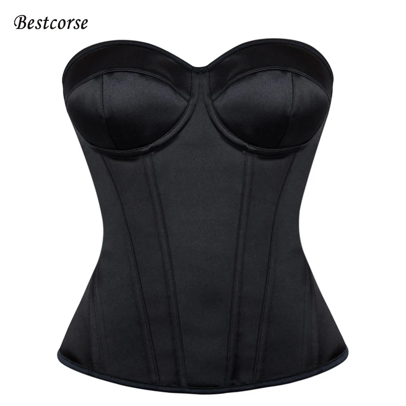Black Corset Waist Trainer Body Shaper Corset Top Plus Size For Women Overbust Corsette Korset Gothic Classic Bustier For Party