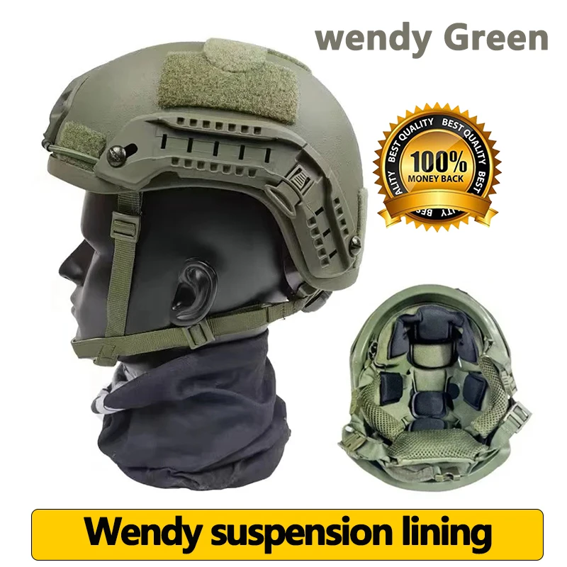 Kevlar Tactische Ballistische Helm ACH High Cut Helm NIJ IIIA Snelle Wendy's Suspension Pad Veiligheid Beschermende Kogelvrije Helm