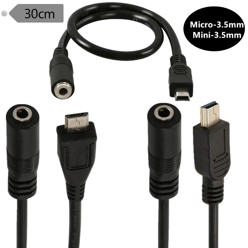 5pin Micro Usb Male 3.5mm Female Audio Cable Adapter 5p Mini Usb Male 3.5 Female Audio Line Connector Mini Micro Usb 3.5 Convert