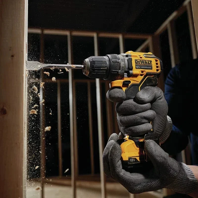 Imagem -05 - Max em Brushless Drill Chave de Fenda Elétrica Portátil Ferramentas Elétricas de Carpintaria Dewalt-dcd701 12v