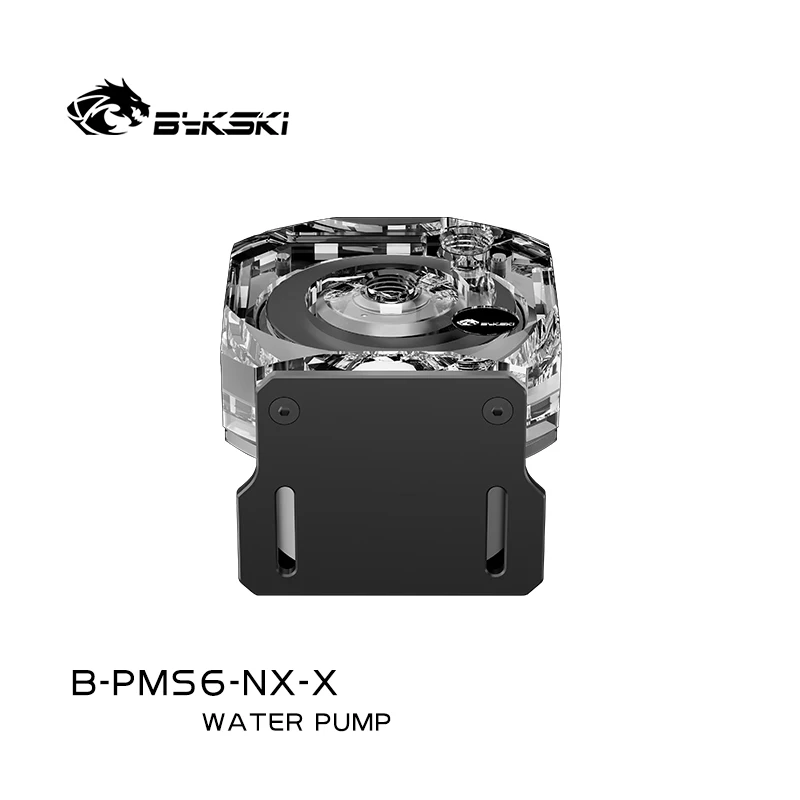Bykski PWM Bomba de controle de velocidade automática Sistema de resfriamento de água Fluxo máximo 720L / H Compatível com bomba D5 Tampa preta B-PMS6-NX-X