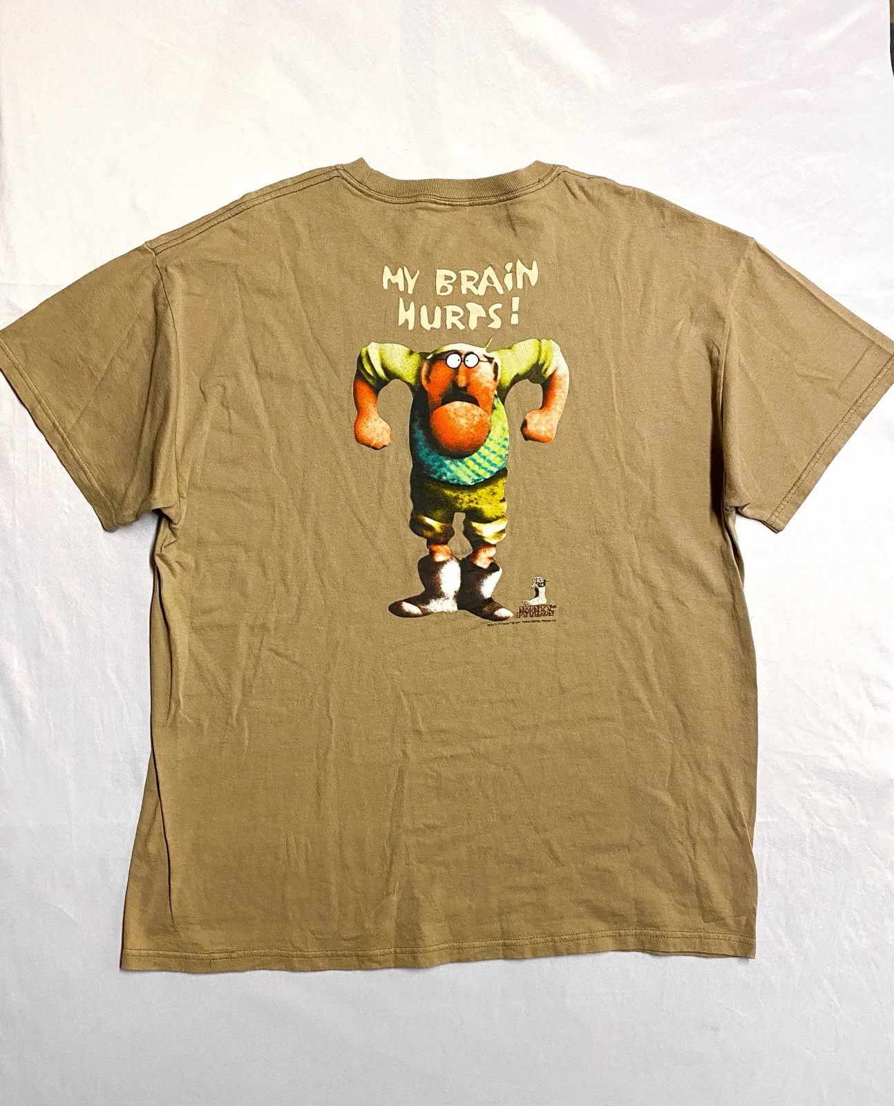 Vintage Monty Python Flying Circus 2001 My Brain Hurts Graphic TShirt Size XL