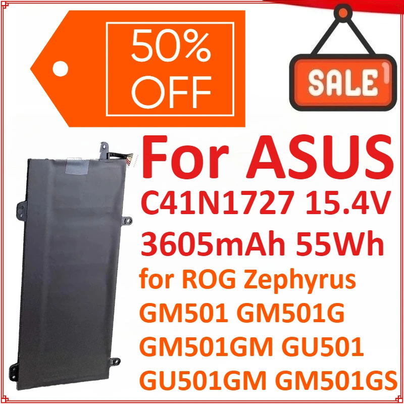 

C41N1727 15.4V 3605mAh 55Wh Laptop Battery For ASUS ROG Zephyrus GM501 GM501G GM501GM GM501GS GU501 GU501GM Series Fast Delivery