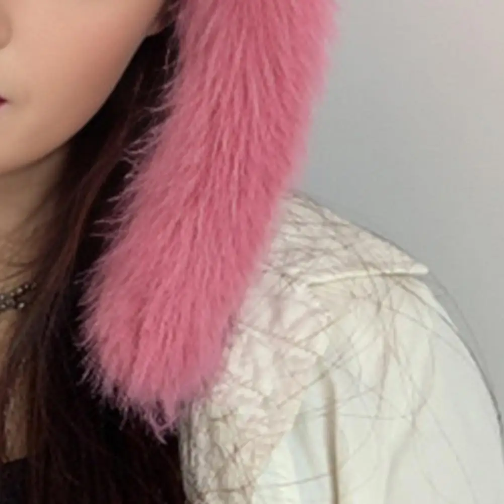 Charming Knit Hat Lei Feng Hat Winter Skiing Headwear Women’s Warm Outdoor Accessories Solid Color Imitation Fox Fur Weather