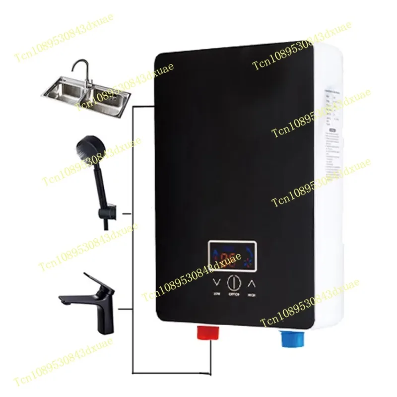 Induction hot water systems for instant household electric water heaters with plastic casings for hotels and households