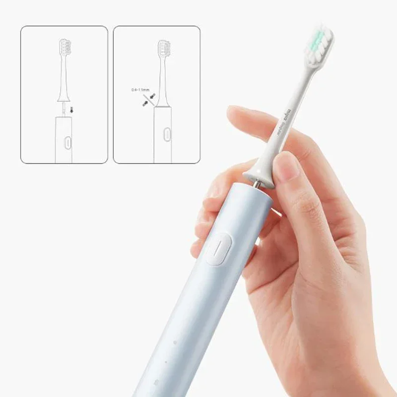 Original XIAOMI MIJIA T200 T200C Sonic Electric Toothbrush Head Accessories 3PCS DuPont Brush Head Spare Parts Pack Oral Hygiene