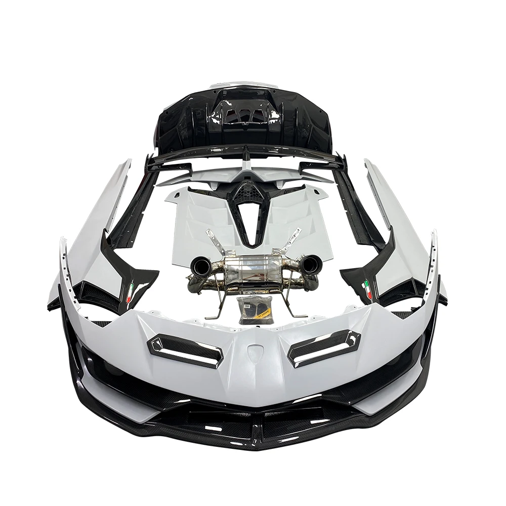 Dream Garage Hot Sale SVJ Style Dry Carbon Body Kit Bumper Diffuser Side Skirts Spoiler Hood Exhaust For Lambor Aventador LP700