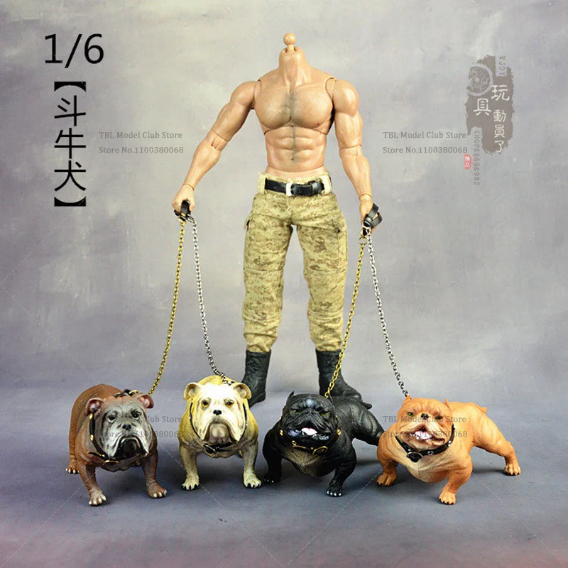 1/6 Scale Height About 6CM-7CM Simulation Dog Model With Leash‌ Fit For 12-inch Action Figure Soldier Ornament‌ Pet Animals