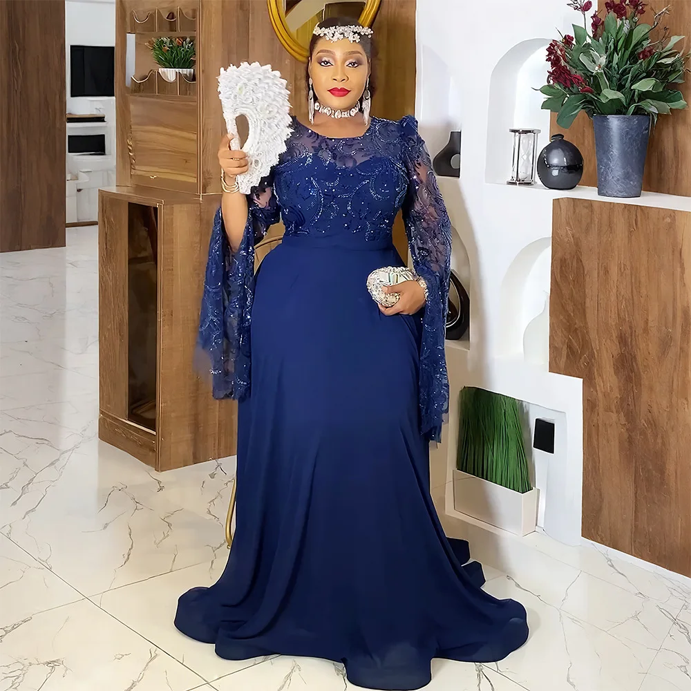

Plus Size African Party Long Dresses for Women 2025 New Dashiki Ankara Sequin Evening Gowns Turkey Outfits Robe Africa Clothing