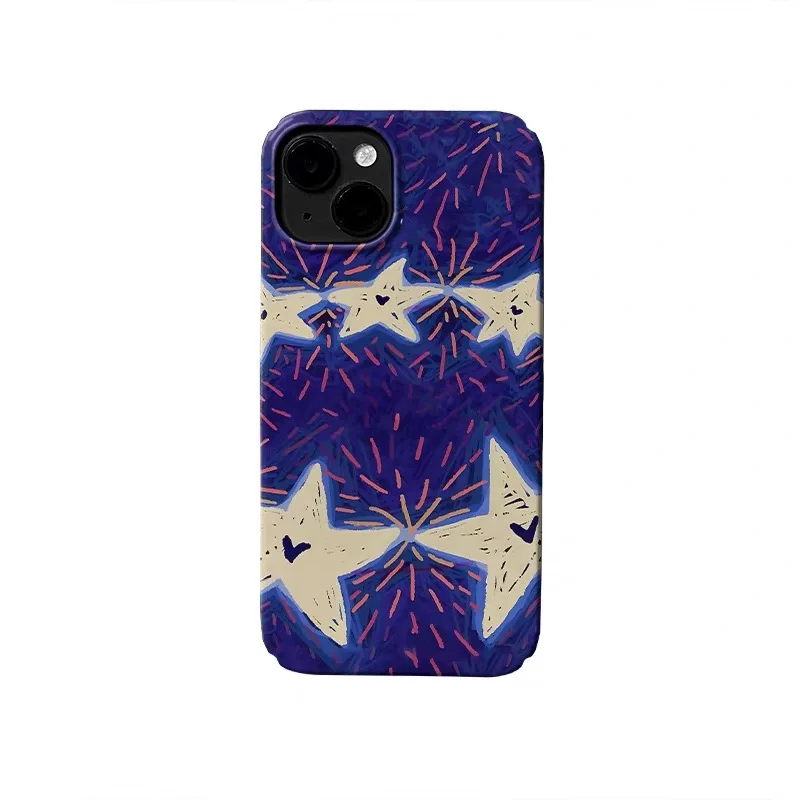 

Чехол для телефона Purple Stars Surround для IPHONE 17 Air 16E 15 PROMAX 14 Plus 13 12 MINI 11 PRO 16Plus XR XS SE, акриловый чехол для телефона