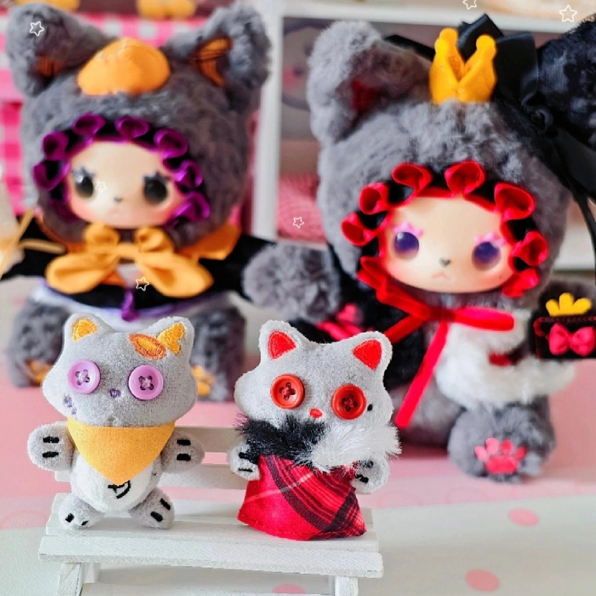 

Приятная коза и серый волк, серия 20th Anniversary, слепая коробка, подарочная коробка, милая волшебная пара, плюшевая кукла, компаньон для спальни, подарки для детей